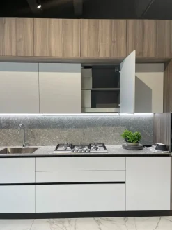 Discount Cucina Cloe moderna grigio lineare scontata 50% Cucine Lineari|Cucine Moderne