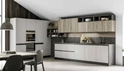 Collezione esclusiva Cucina design ad angolo magnolia in laminato materico Milano- Cucine Ad Angolo|Cucine Design