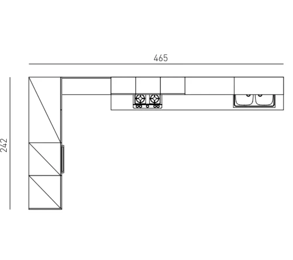 Collezione esclusiva Cucina design ad angolo magnolia in laminato materico Milano- Cucine Ad Angolo|Cucine Design