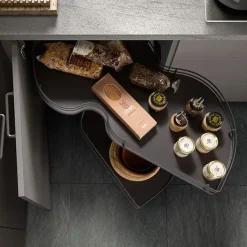 New Cucina moderna con penisola rovere moro in melaminico Joy 3 Cucine Con Penisola|Cucine Moderne