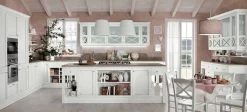 Colombini Casa Cucina country lineare bianca in laccato opaco Sinfonia- Cucine Lineari|Cucine Country