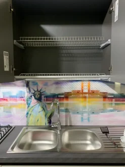 Colombini Casa Cucina moderna lineare grigia in laminato opaco Quadra gola- Cucine Lineari|Cucine Moderne