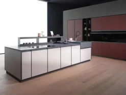 Cucina con isola design bianca Mhid kronos a soli 21217 Euro^Arredo3 Outlet