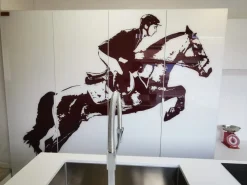 Cucina con isola design bianca Cavallo a soli 8800 Euro^Arrex Sale