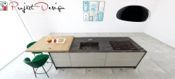 Cucina con isola design grigia Line  a soli 8600€^Astra