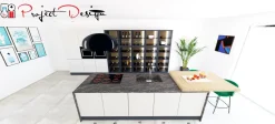 Cucina con isola design grigia Line a soli 8600€^Astra