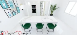Sale Cucina con isola in hpl bianca Kali  a prezzo scontato Cucine Ad Isola|Cucine Moderne