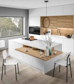 Cucina con isola in laccata opaco bianca J22 a prezzo ribassato^Ar-Due Outlet