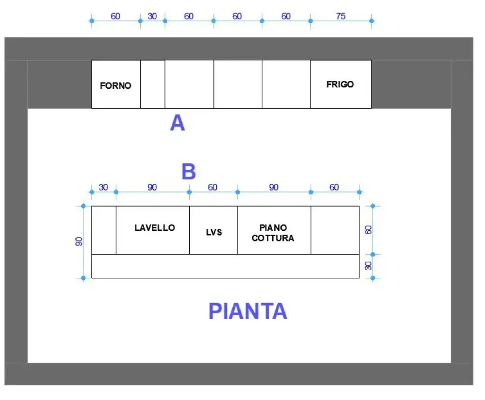 Discount Cucina con isola in laminato opaco antracite Kali a prezzo ribassato Cucine Ad Isola|Cucine Design
