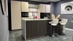 Zampieri Cucine Cucina con isola in laminato materico a prezzo scontato 55%- Cucine Ad Isola|Cucine Moderne