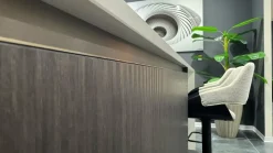 Zampieri Cucine Cucina con isola in laminato materico a prezzo scontato 55%- Cucine Ad Isola|Cucine Moderne