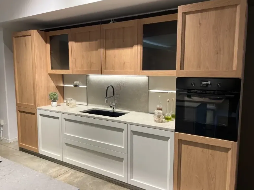 Discount Cucina con isola in nobilitato bianca Palio a prezzo ribassato Cucine Ad Isola|Cucine Moderne