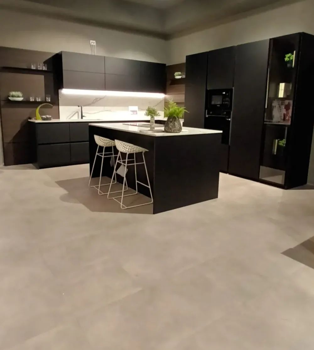 Clearance Cucina con isola in vetro altri colori Cucina glass a prezzo ribassato Cucine Ad Isola|Cucine Moderne