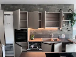 Scavolini Cucina con isola industriale tortora Diesel open workshop a soli 15000 Euro- Cucine Ad Isola