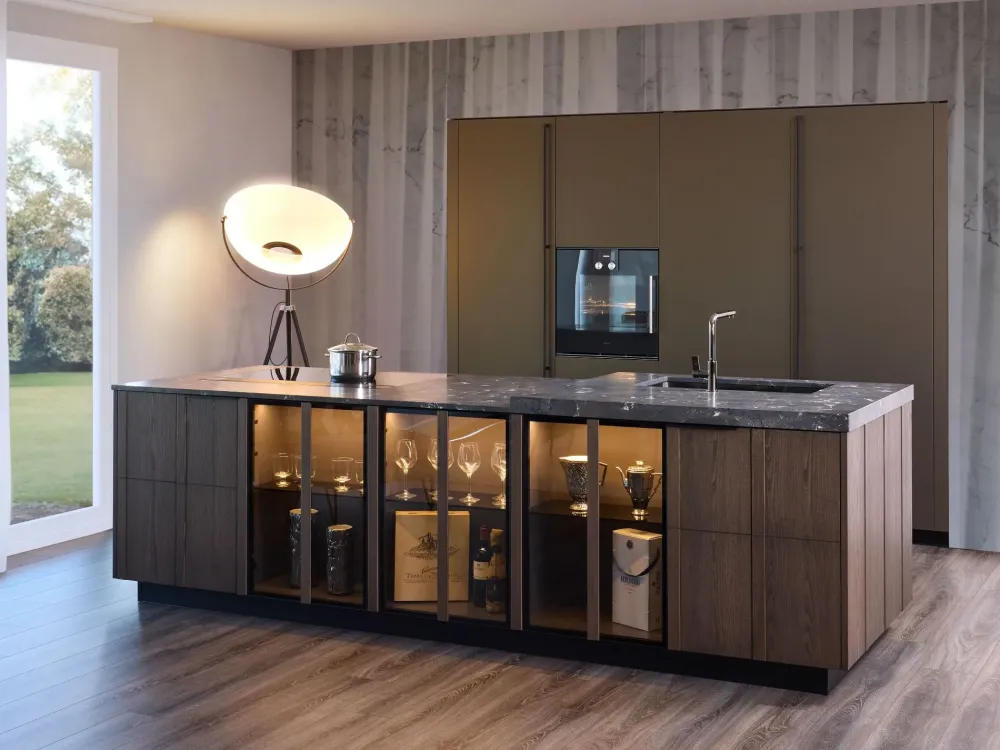 Diotti.com Cucina con isola moderna altri colori Plan loto 01 outlet a soli 39890 Euro- Cucine Ad Isola|Cucine Moderne