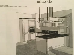 Cucina con penisola in laccato opaco bianca English mood a prezzo ribassato^Minacciolo Sale