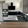 Cucina con penisola in laminato opaco grigio Ingrosso cucine moderne icm36 a prezzo scontato^Primopiano Cucine Discount