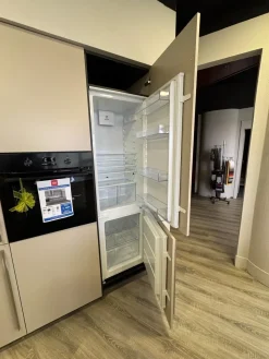 Febal Cucina con penisola in laminato materico tortora Cucina casa  a prezzo ribassato- Cucine Con Penisola|Cucine Moderne