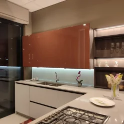 Cucina con penisola in laccata opaco a prezzo scontato 60%^Snaidero Clearance