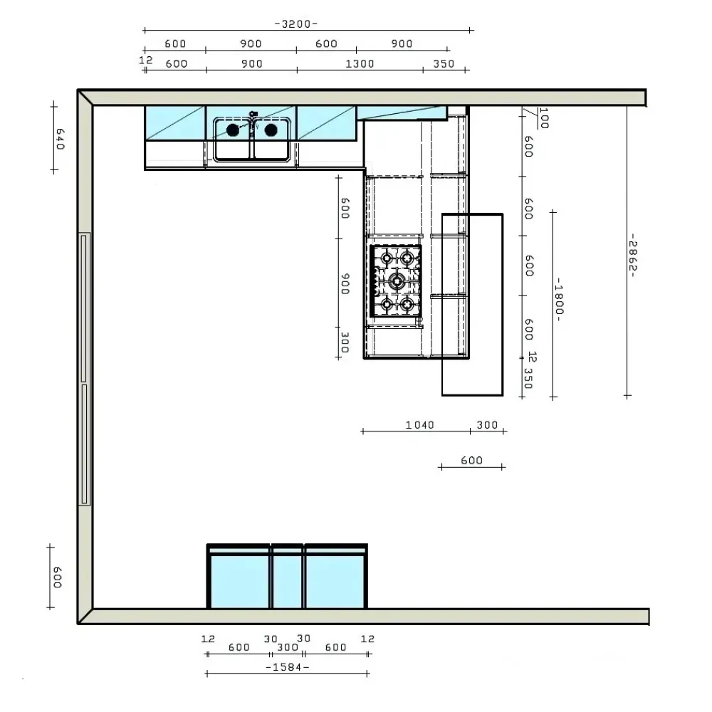 Cucina con penisola in laccata opaco a prezzo scontato 60%^Snaidero Clearance