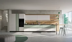 Cucina con penisola in laminato opaco altri colori Easy a prezzo ribassato^Ar-Due Outlet
