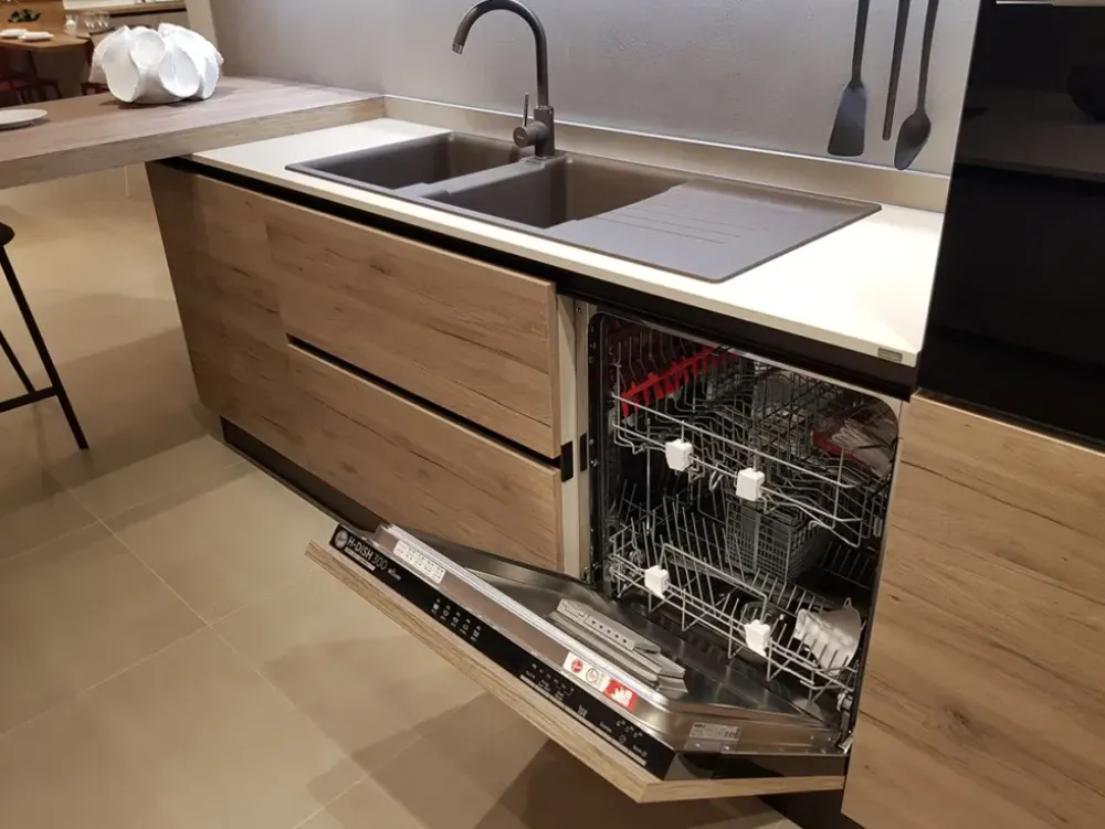 Outlet Cucina con penisola in laminato materico a prezzo scontato 33% Cucine Con Penisola|Cucine Moderne