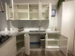 Cucina con penisola moderna bianca Ar^Ar-Due Discount