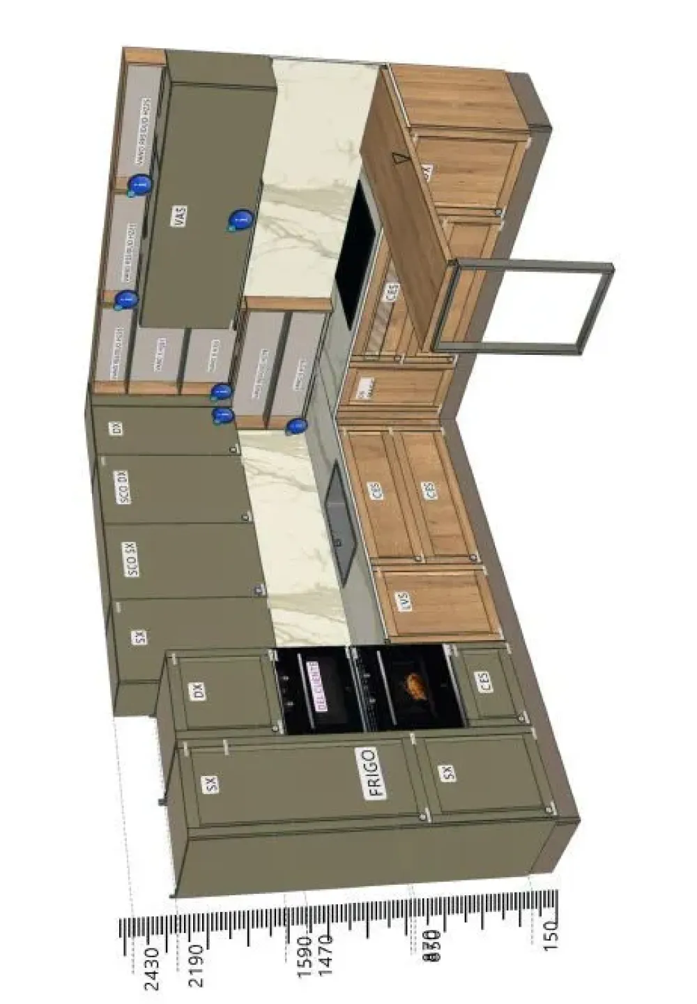 Veneta Cucine Cucina country con penisola Milano a prezzo scontato- Cucine Country|Cucine Con Penisola