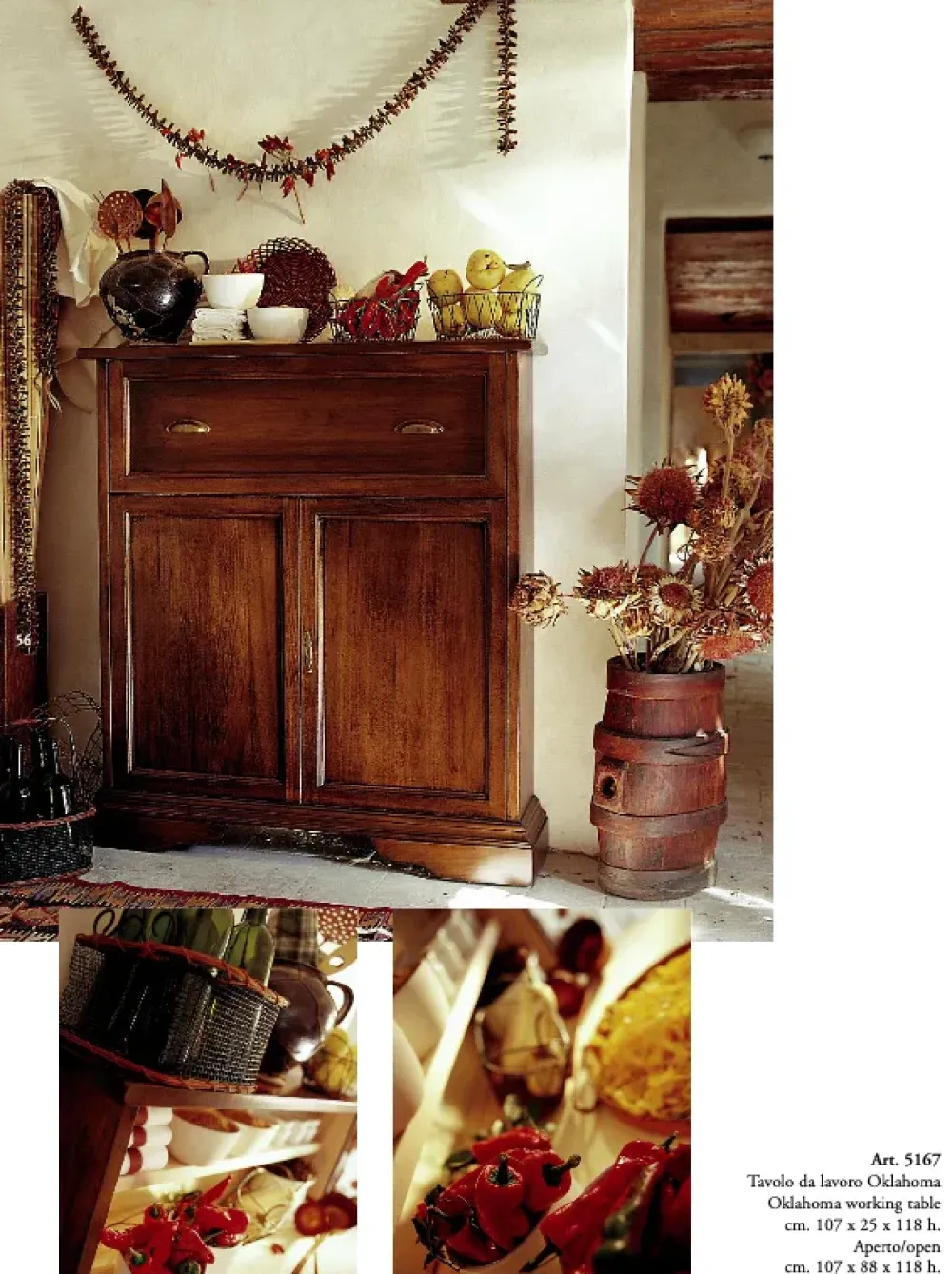 Cucina country lineare Tavolo da lavoro oklahoma a prezzo scontato^Parlani Clearance