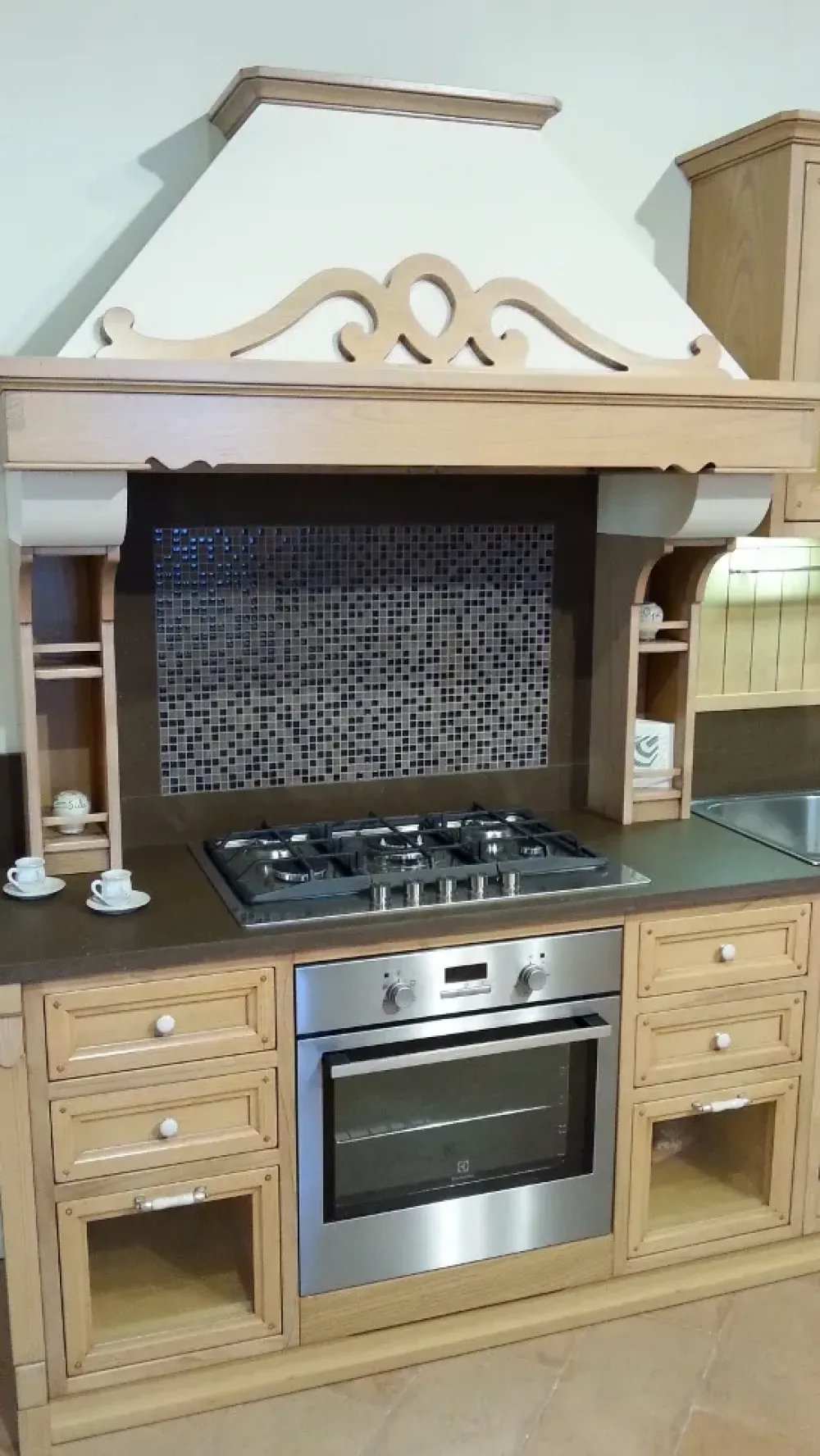 Martini Cucine Cucina country rovere chiaro lineare La castagna in offerta- Cucine Lineari|Cucine Country