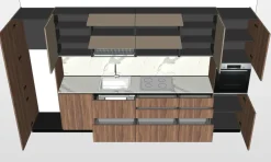 Cucina Cucina lineare  moderna altri colori lineare scontata 49%^Md work Outlet