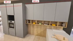 Gentili Group Cucina Cucina time grigio con penisola con un ribasso imperdibile- Cucine Con Penisola|Cucine Moderne