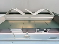 Forma 2000 Cucina Cucina trend verde opaco moderna bianca lineare scontata 40%- Cucine Lineari|Cucine Moderne