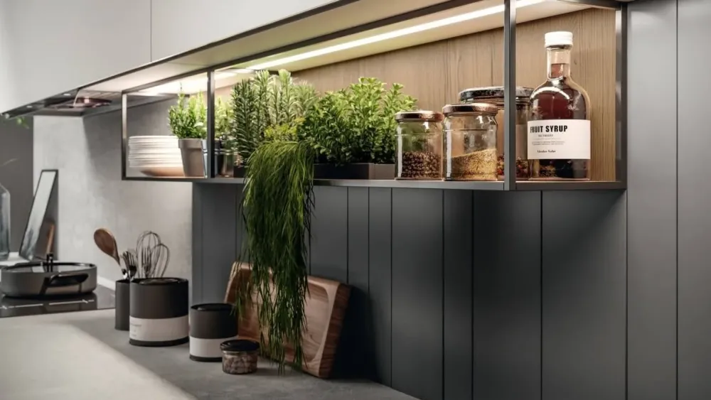 Cucina design con penisola Glass 2.0 a prezzo scontato^Arredo3 Discount