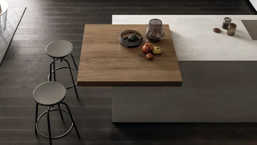 Cucina design con penisola Glass 2.0 a prezzo scontato^Arredo3 Discount