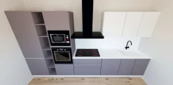 Cucina design grigio lineare Time scontata^Arredo3 Outlet