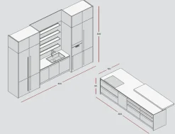 Hot Cucina di modello Lungomare compo 06: scopri il prezzo Cucine Ad Isola|Cucine Moderne