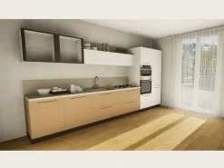 Prima Cucine Cucina Domino moderna bianca lineare scontata 32%- Cucine Lineari|Cucine Moderne
