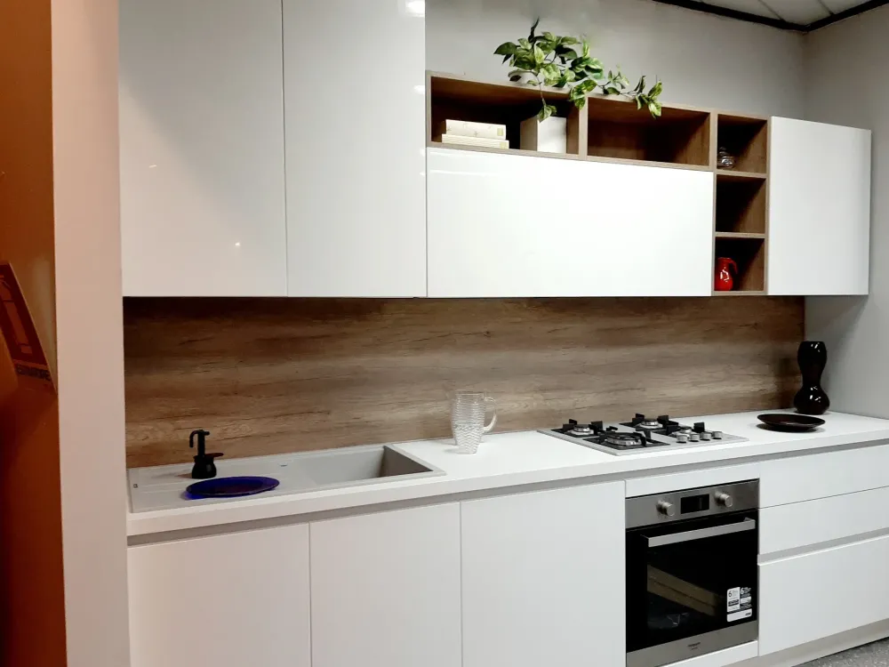 Outlet CUCINA cucine lineare Gloss SCONTATA Cucine Lineari|Cucine Moderne