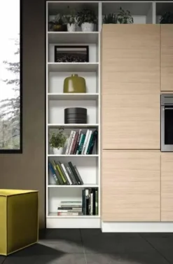 Hot Cucina moderna lineare bianca in laminato materico Zenit 1 Cucine Lineari|Cucine Moderne