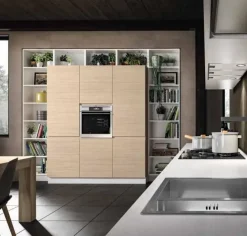 Hot Cucina moderna lineare bianca in laminato materico Zenit 1 Cucine Lineari|Cucine Moderne