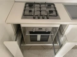 Cucina moderna ad angolo bianca in polimerico lucido Filoescape^Euromobil Online