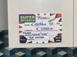 Cucina moderna lineare bianca in laminato materico Era^Febal Sale