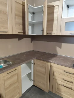 Arrex Cucina Fiorella caramello ad angolo con un ribasso imperdibile- Cucine Ad Angolo