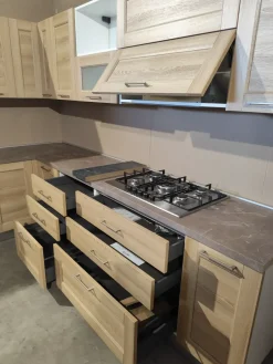 Arrex Cucina Fiorella caramello ad angolo con un ribasso imperdibile- Cucine Ad Angolo