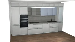 Lube Cucine Cucina Flavour  design grigia lineare scontata 43%- Cucine Lineari|Cucine Design