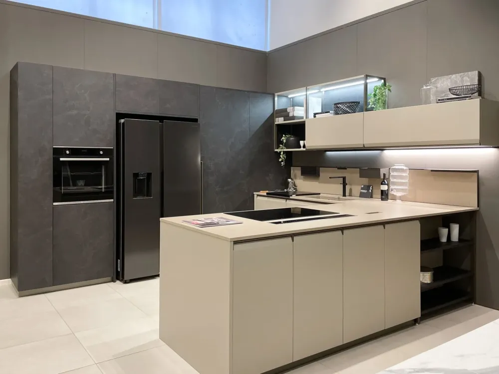 New Cucina Formalia moderna grigio ad angolo scontata 35% Cucine Ad Angolo|Cucine Moderne