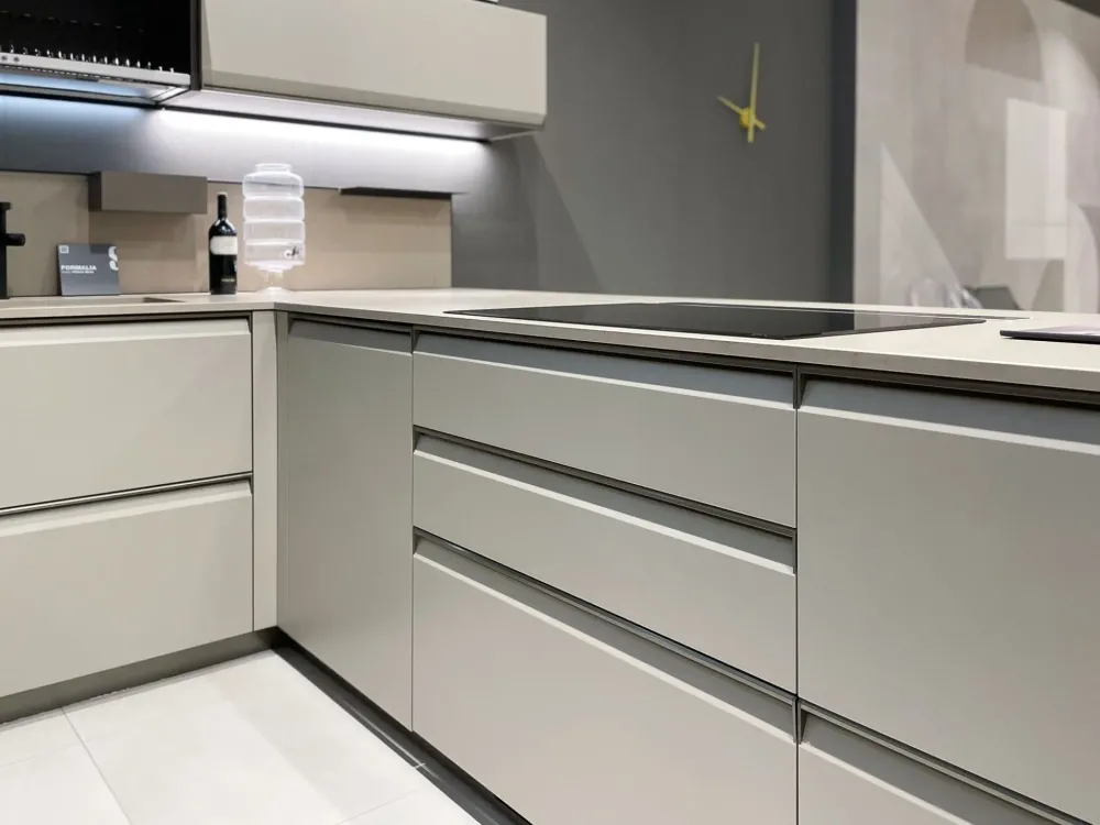 New Cucina Formalia moderna grigio ad angolo scontata 35% Cucine Ad Angolo|Cucine Moderne