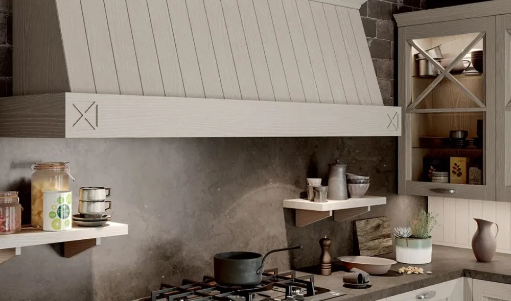 Arredo3 Cucina Fride 6 classica magnolia ad angolo scontata 35%- Cucine Ad Angolo