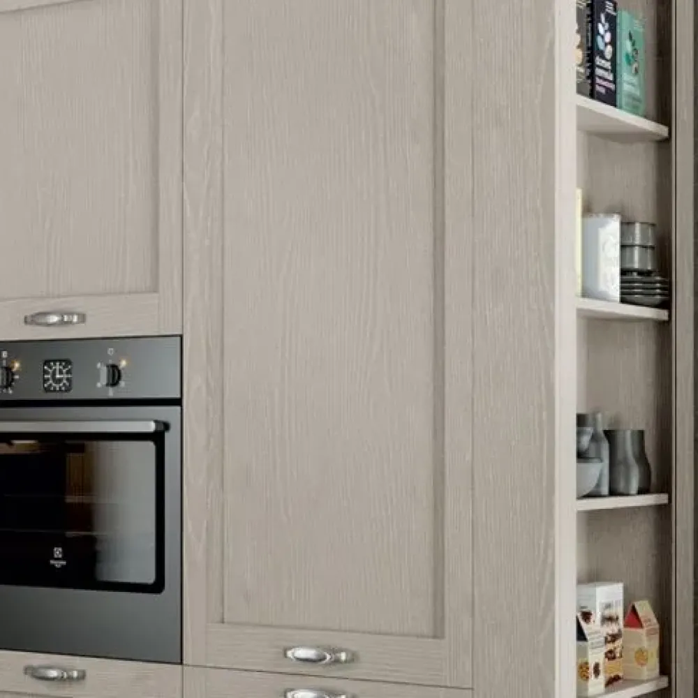 Arredo3 Cucina Fride 6 classica magnolia ad angolo scontata 35%- Cucine Ad Angolo